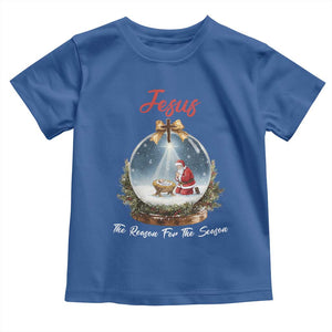 Jesus Santa Christmas Toddler T Shirt The Reason For The Season TS14 Royal Blue Print Your Wear