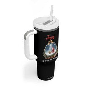 Jesus Santa Christmas Tumbler With Handle The Reason For The Season TS14 Print Your Wear