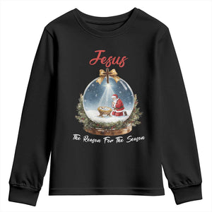 Jesus Santa Christmas Youth Sweatshirt The Reason For The Season TS14 Black Print Your Wear