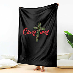 Christian Christmas Throw Blanket Cross Lights Faith TS14 Print Your Wear