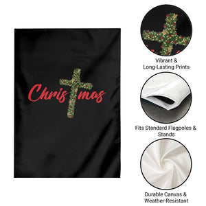 Christian Christmas Garden Flag Cross Lights Faith TS14 Print Your Wear