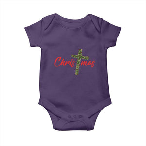 Christian Christmas Baby Onesie Cross Lights Faith TS14 Purple Print Your Wear