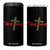 Christian Christmas 4 in 1 Can Cooler Tumbler Cross Lights Faith TS14 One Size: 16 oz Black Print Your Wear
