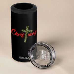 Christian Christmas 4 in 1 Can Cooler Tumbler Cross Lights Faith TS14 Print Your Wear