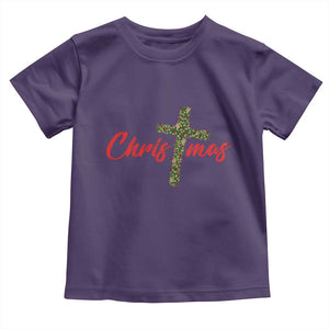 Christian Christmas Toddler T Shirt Cross Lights Faith TS14 Purple Print Your Wear