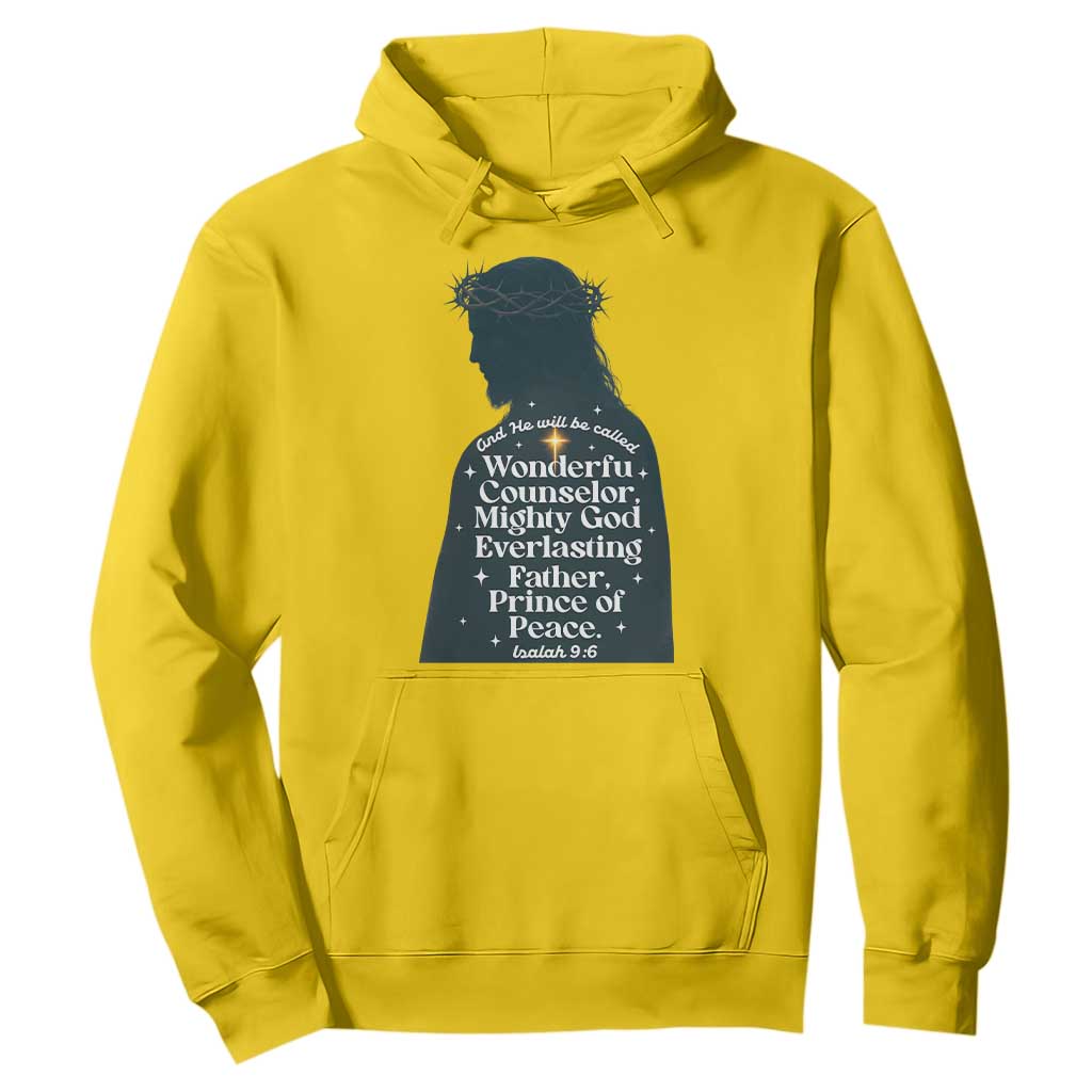 Christian Jesus Hoodie Cross Bible Verse Inspirational Isalah 9:6 TS14 Daisy Print Your Wear