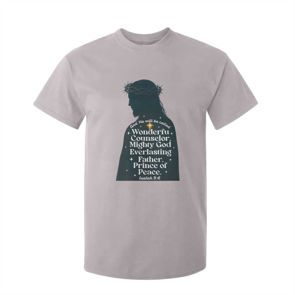 Christian Jesus T Shirt For Kid Cross Bible Verse Inspirational Isalah 9:6 TS14 Ice Gray Print Your Wear