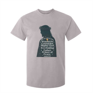 Christian Jesus T Shirt For Kid Cross Bible Verse Inspirational Isalah 9:6 TS14 Ice Gray Print Your Wear
