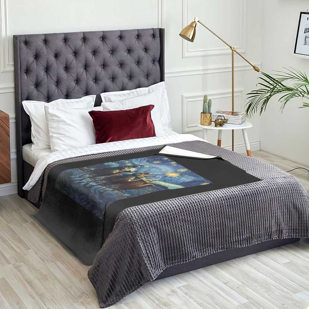 Three Kings Throw Blanket Nativity Scene Starry Night Christian Christmas TS14 Print Your Wear