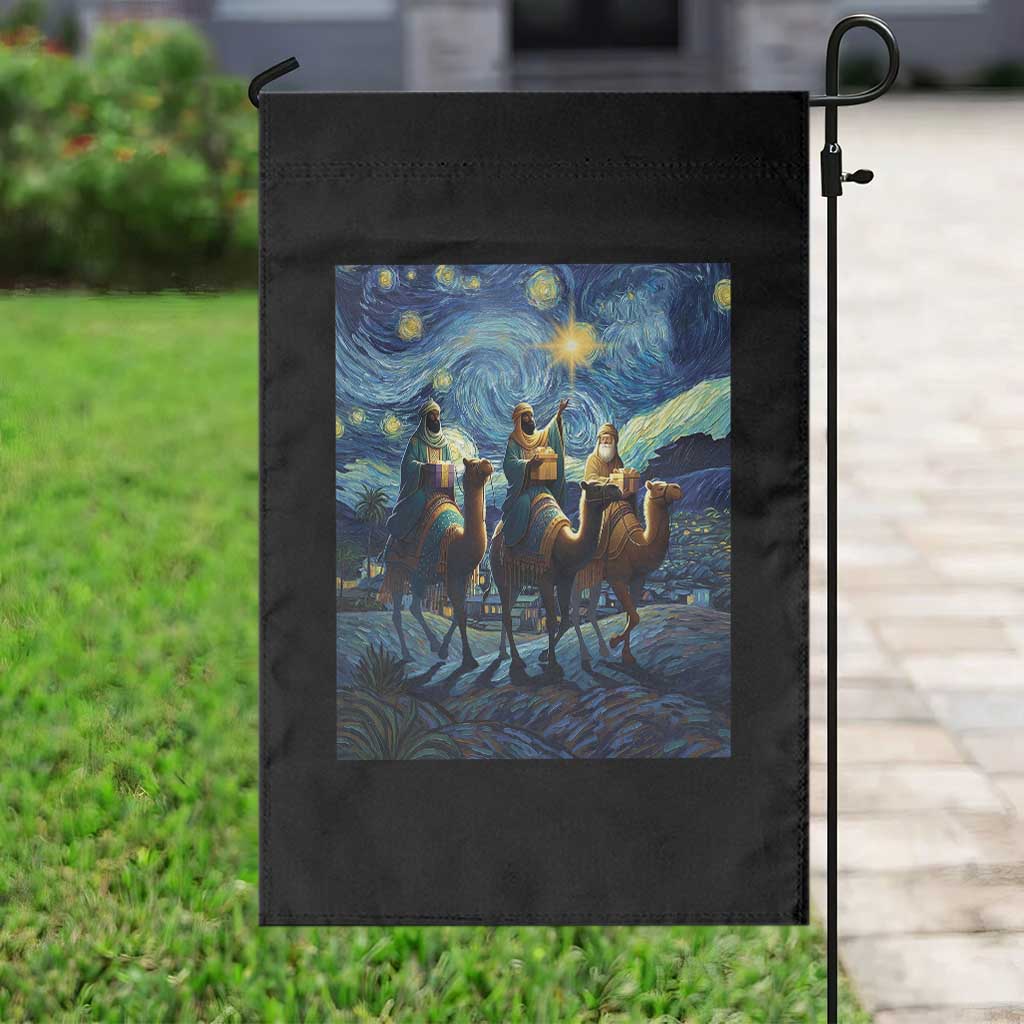 Three Kings Garden Flag Nativity Scene Starry Night Christian Christmas TS14 Print Your Wear