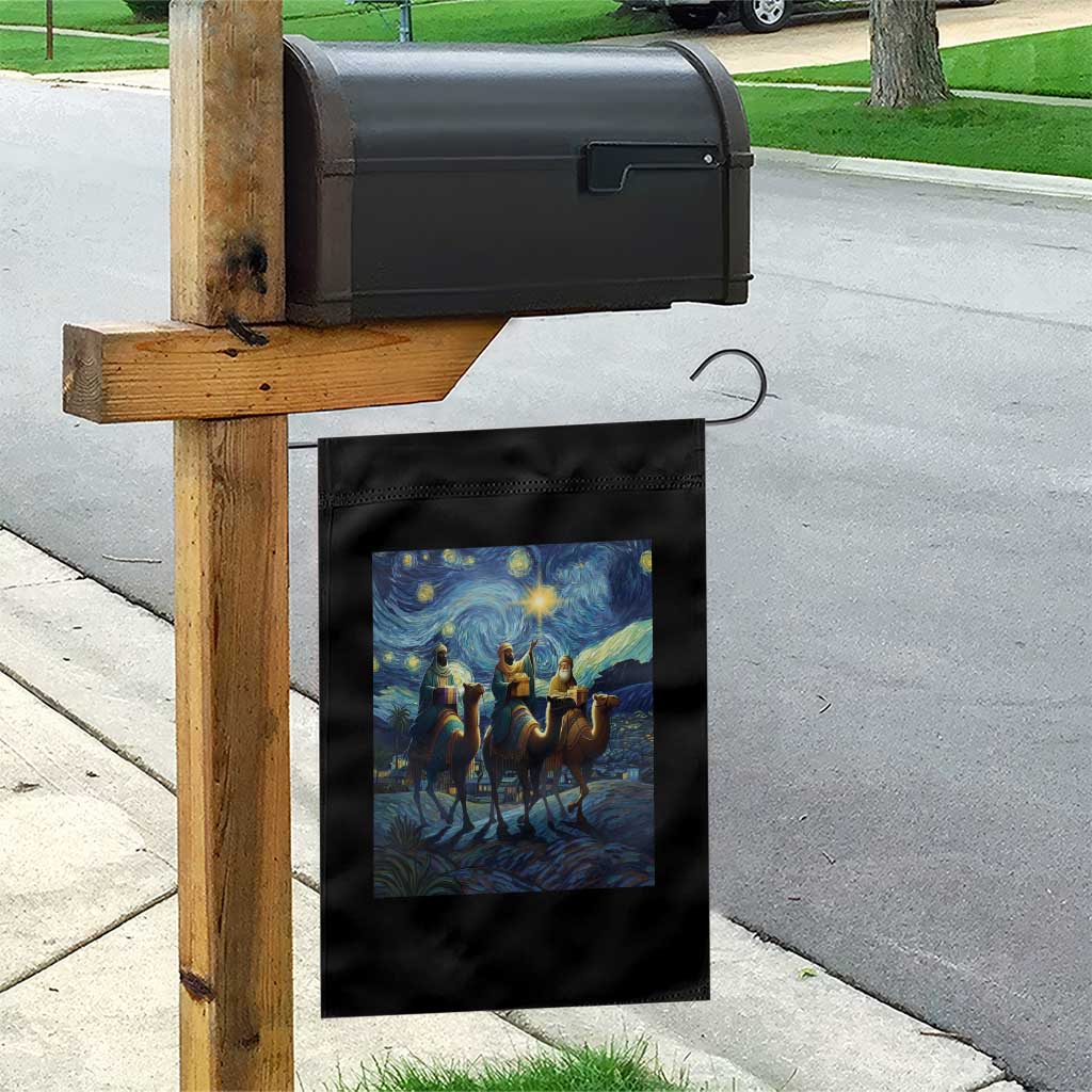 Three Kings Garden Flag Nativity Scene Starry Night Christian Christmas TS14 Print Your Wear
