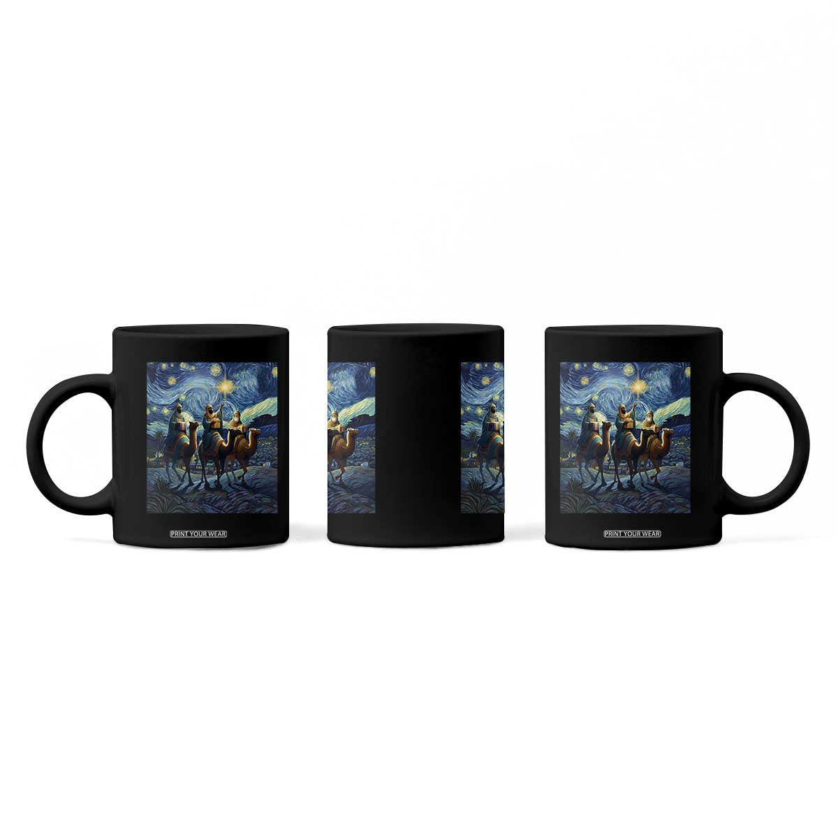 Three Kings Coffee Mug Nativity Scene Starry Night Christian Christmas TS14 Print Your Wear