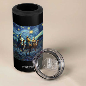 Three Kings 4 in 1 Can Cooler Tumbler Nativity Scene Starry Night Christian Christmas TS14 Print Your Wear