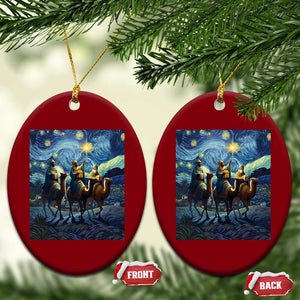 Three Kings Ceramic Ornament Nativity Scene Starry Night Christian Xmas TS14 Print Your Wear