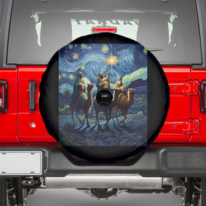 Three Kings Spare Tire Cover Nativity Scene Starry Night Christian Christmas TS14 Black Print Your Wear