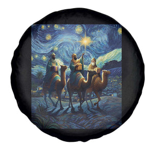 Three Kings Spare Tire Cover Nativity Scene Starry Night Christian Christmas TS14 Print Your Wear