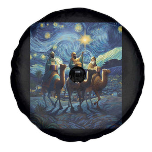 Three Kings Spare Tire Cover Nativity Scene Starry Night Christian Christmas TS14 Print Your Wear