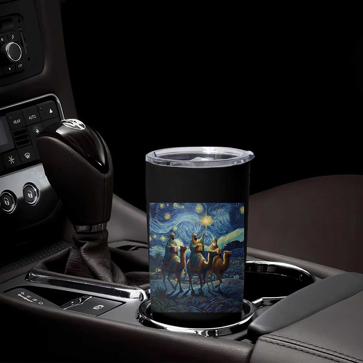 Three Kings Tumbler Cup Nativity Scene Starry Night Christian Christmas TS14 Print Your Wear