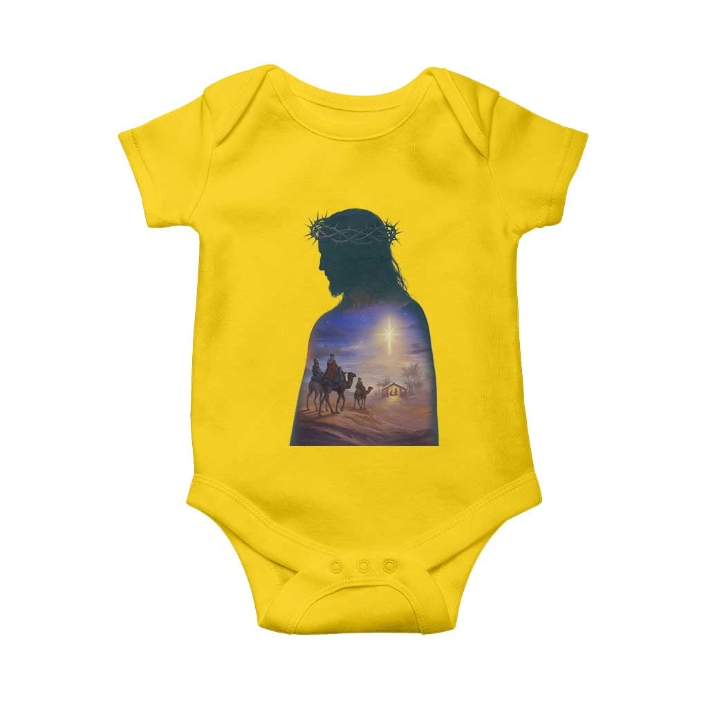 Three Wise Men Nativity Scene Baby Onesie Christian Jesus Faith TS14 Daisy Print Your Wear