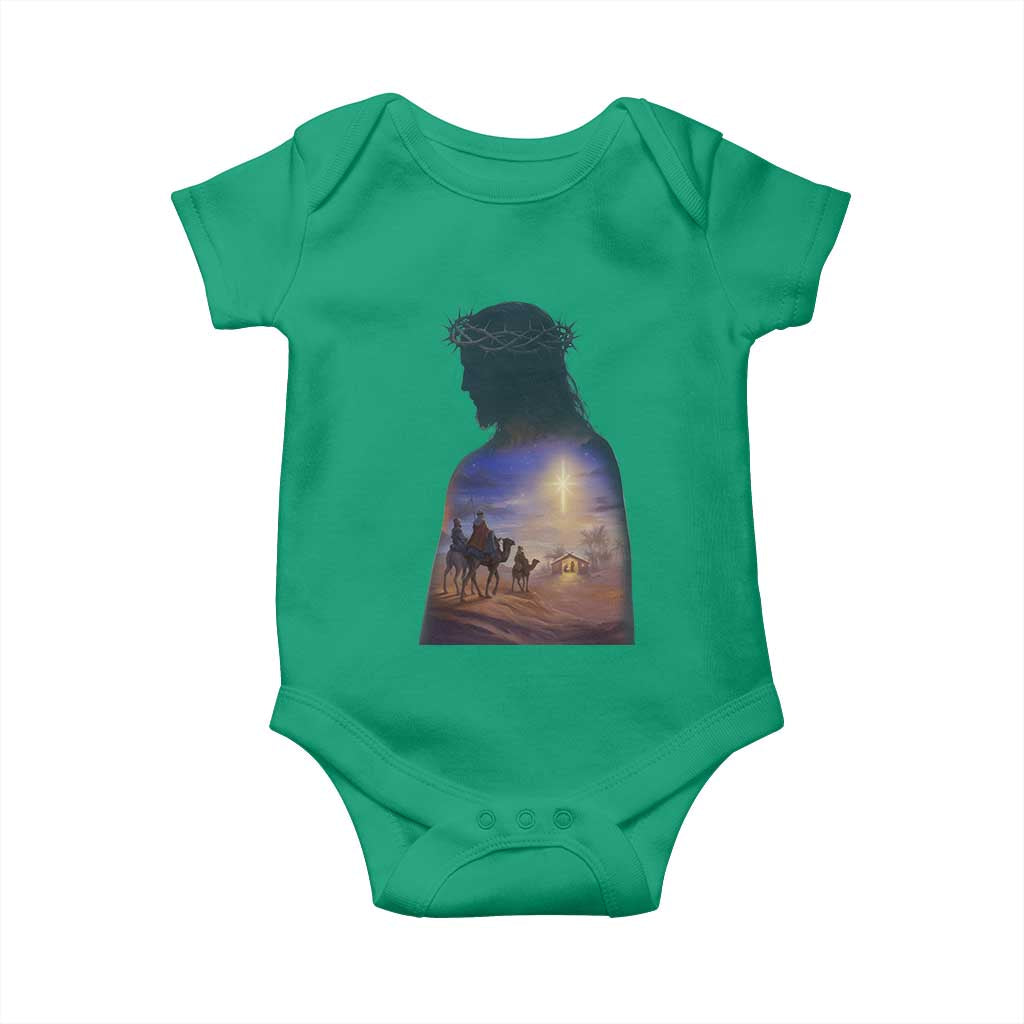 Three Wise Men Nativity Scene Baby Onesie Christian Jesus Faith TS14 Irish Green Print Your Wear