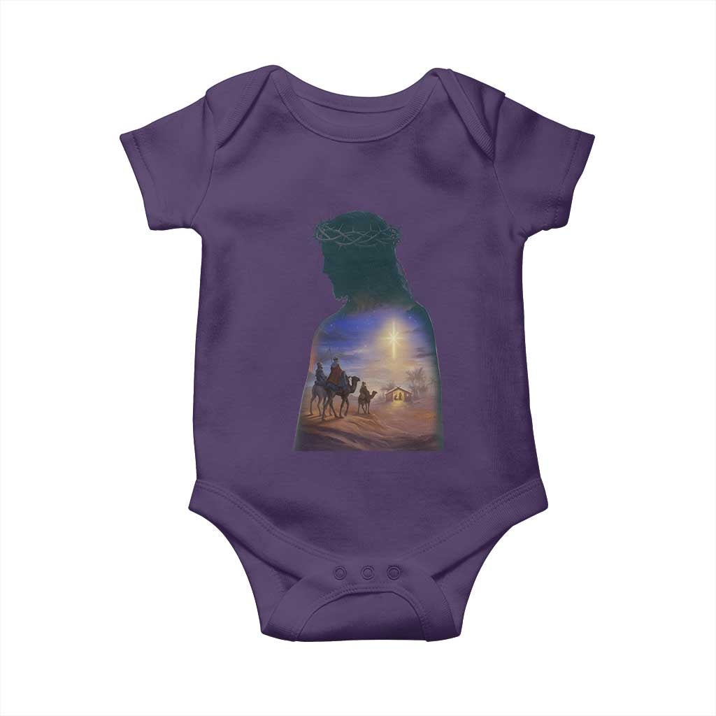 Three Wise Men Nativity Scene Baby Onesie Christian Jesus Faith TS14 Purple Print Your Wear