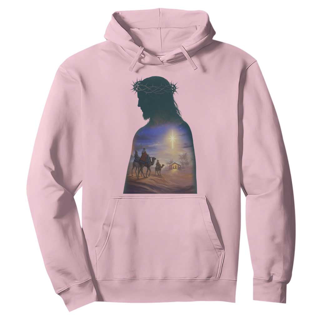Three Wise Men Nativity Scene Hoodie Christian Jesus Faith TS14 Light Pink Print Your Wear