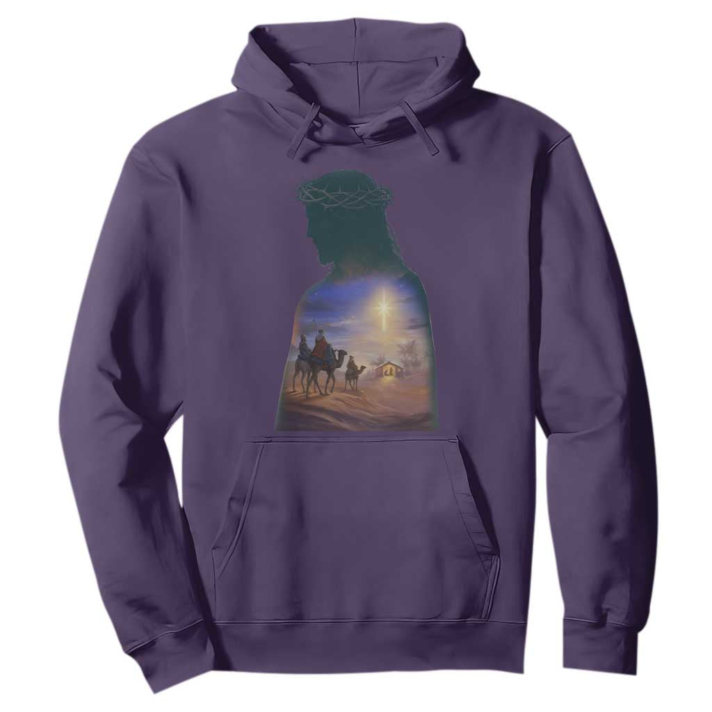 Three Wise Men Nativity Scene Hoodie Christian Jesus Faith TS14 Purple Print Your Wear
