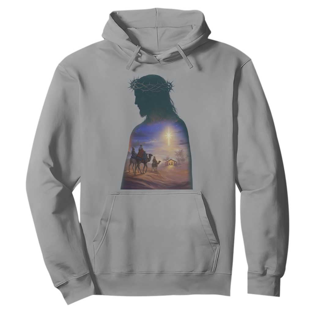 Three Wise Men Nativity Scene Hoodie Christian Jesus Faith TS14 Sport Gray Print Your Wear