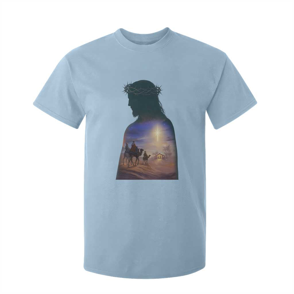 Three Wise Men Nativity Scene T Shirt For Kid Christian Jesus Faith TS14 Light Blue Print Your Wear