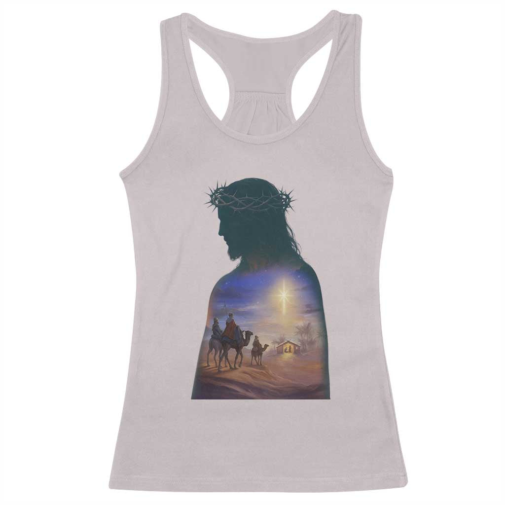 Three Wise Men Nativity Scene Racerback Tank Top Christian Jesus Faith TS14 Ice Gray Print Your Wear