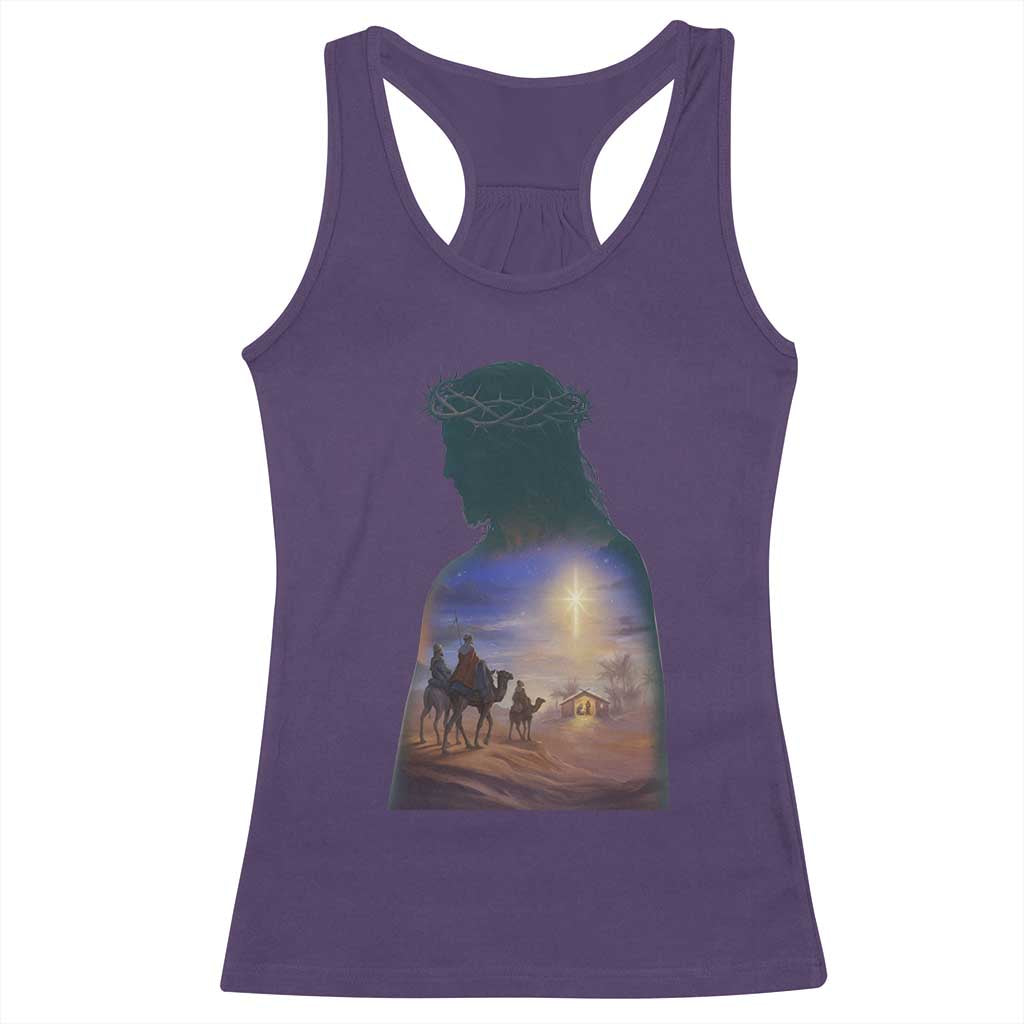 Three Wise Men Nativity Scene Racerback Tank Top Christian Jesus Faith TS14 Purple Print Your Wear