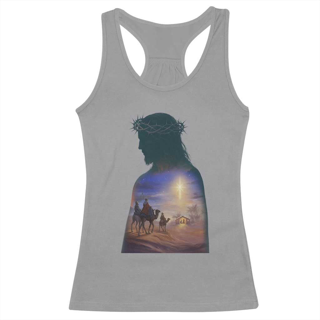 Three Wise Men Nativity Scene Racerback Tank Top Christian Jesus Faith TS14 Sport Gray Print Your Wear