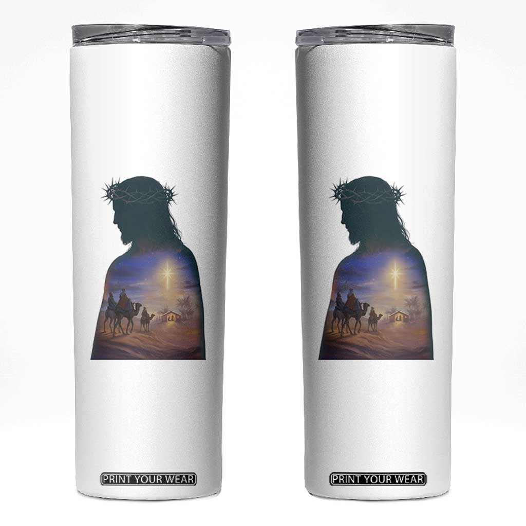 Three Wise Men Nativity Scene Skinny Tumbler Christian Jesus Faith TS14 White Print Your Wear