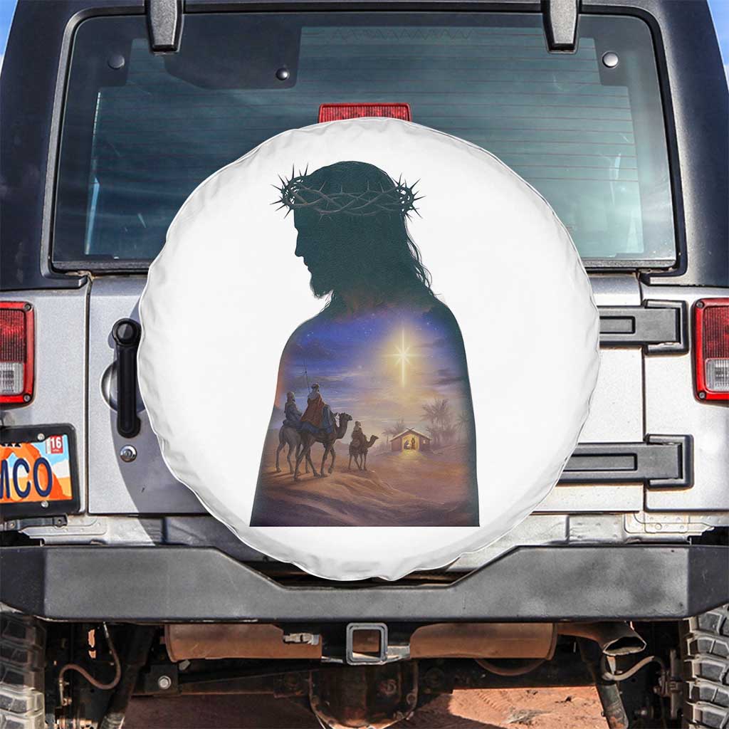 Three Wise Men Nativity Scene Spare Tire Cover Christian Jesus Faith TS14 No hole White Print Your Wear