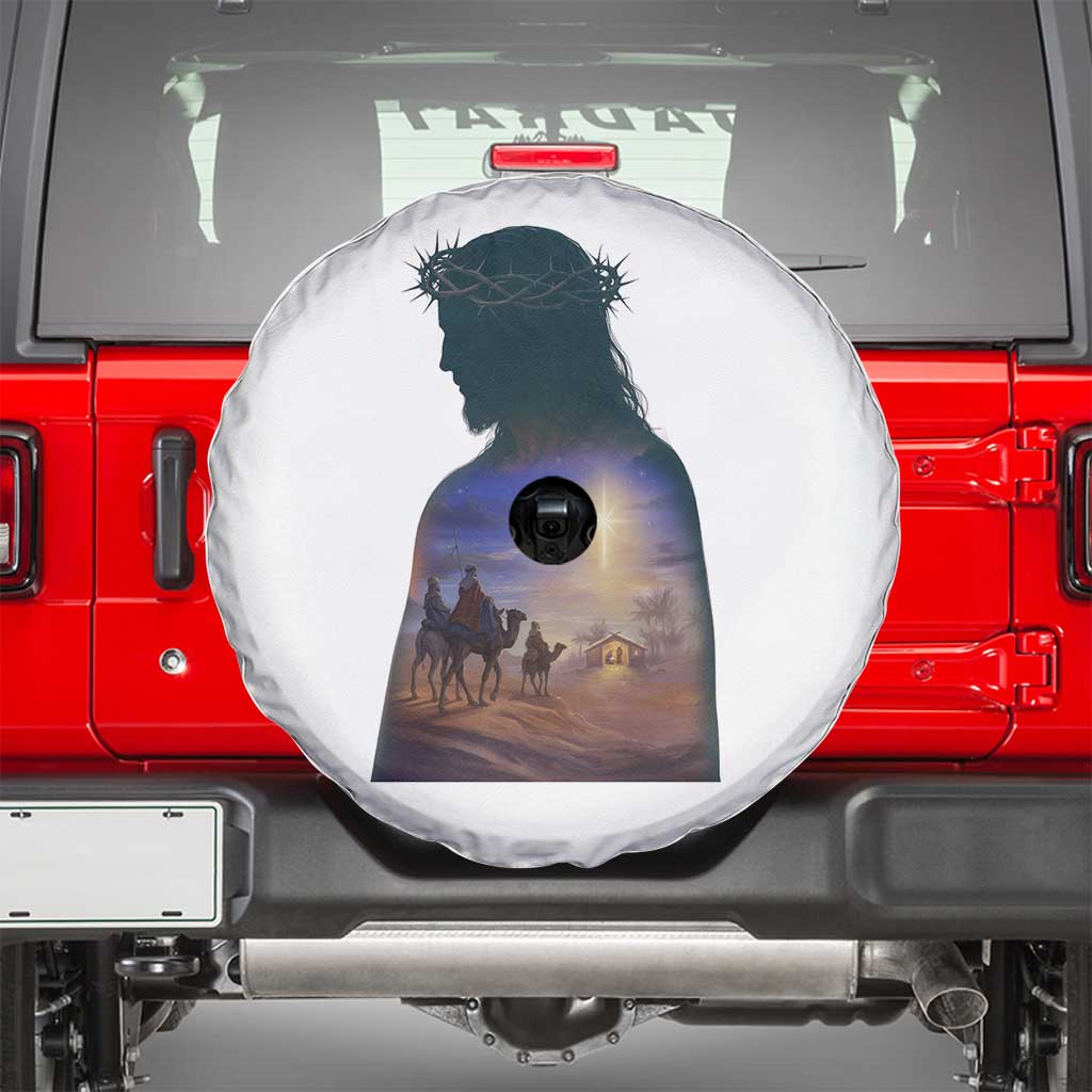Three Wise Men Nativity Scene Spare Tire Cover Christian Jesus Faith TS14 White Print Your Wear
