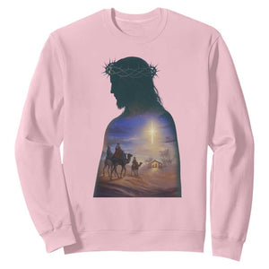 Three Wise Men Nativity Scene Sweatshirt Christian Jesus Faith TS14 Light Pink Print Your Wear