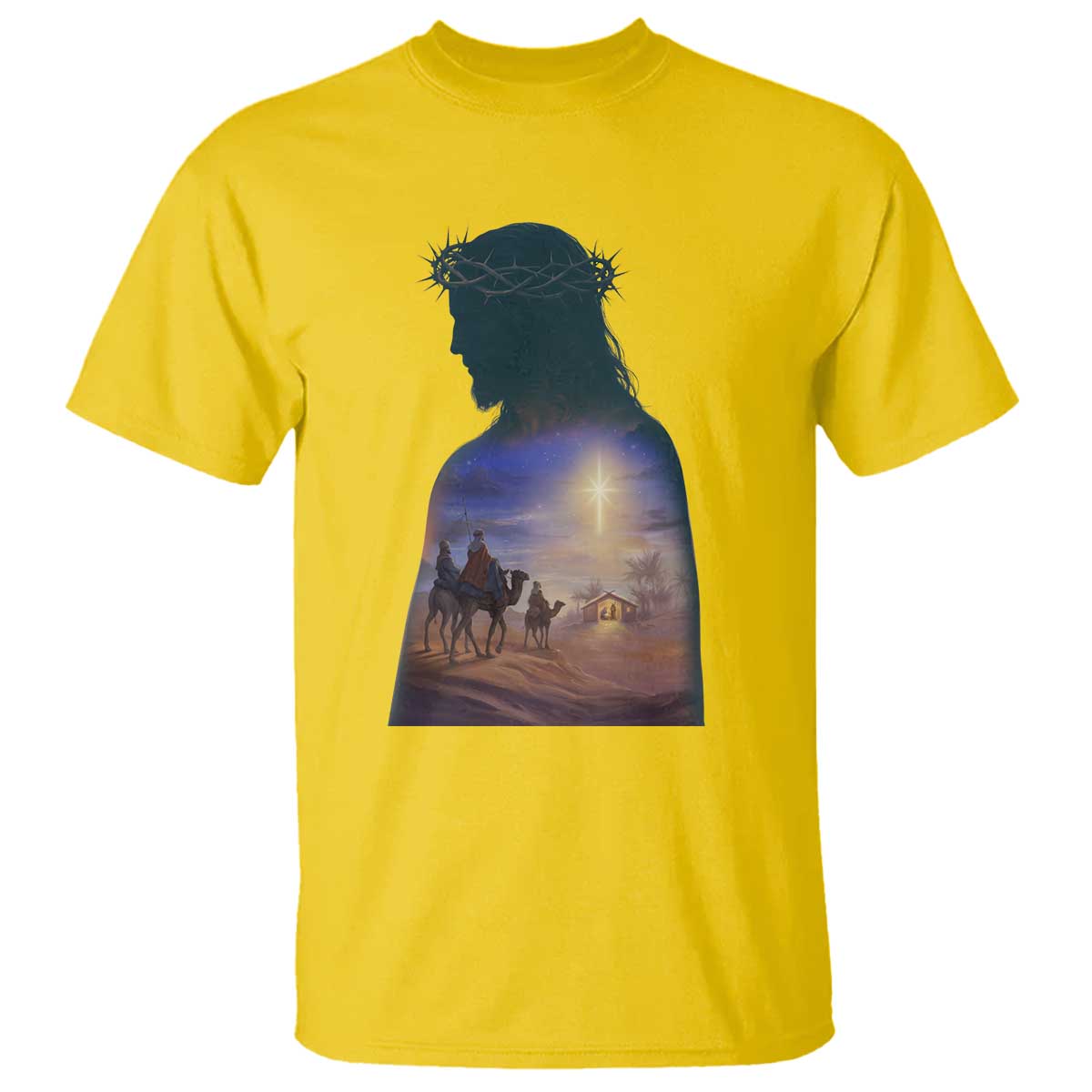 Three Wise Men Nativity Scene T Shirt Christian Jesus Faith TS14 Daisy Print Your Wear