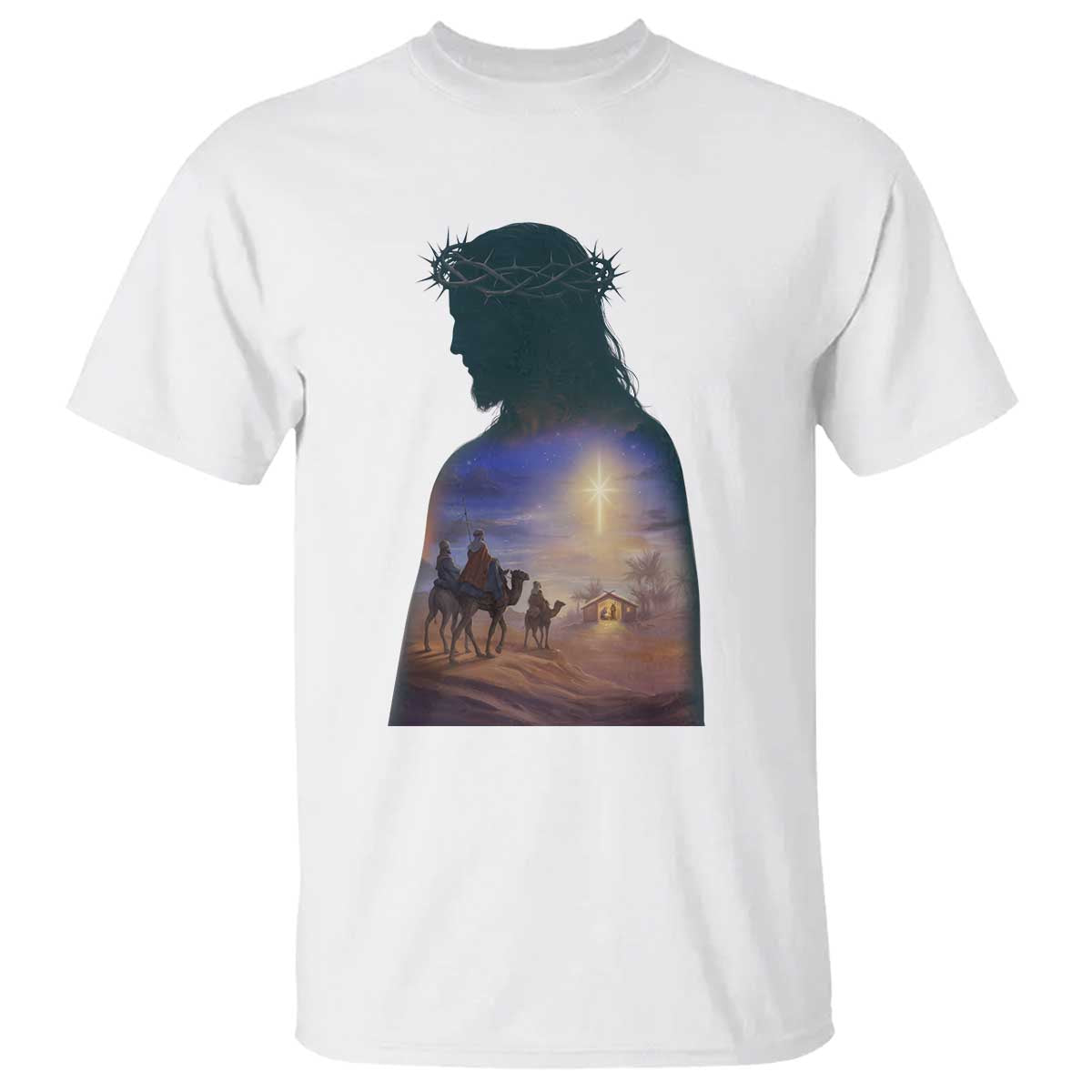 Three Wise Men Nativity Scene T Shirt Christian Jesus Faith TS14 White Print Your Wear