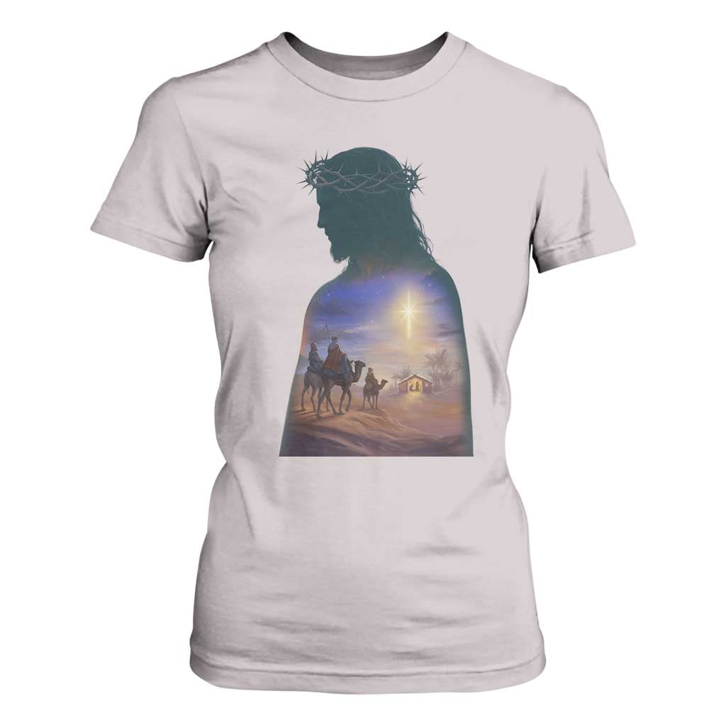 Three Wise Men Nativity Scene T Shirt For Women Christian Jesus Faith TS14 Ice Gray Print Your Wear