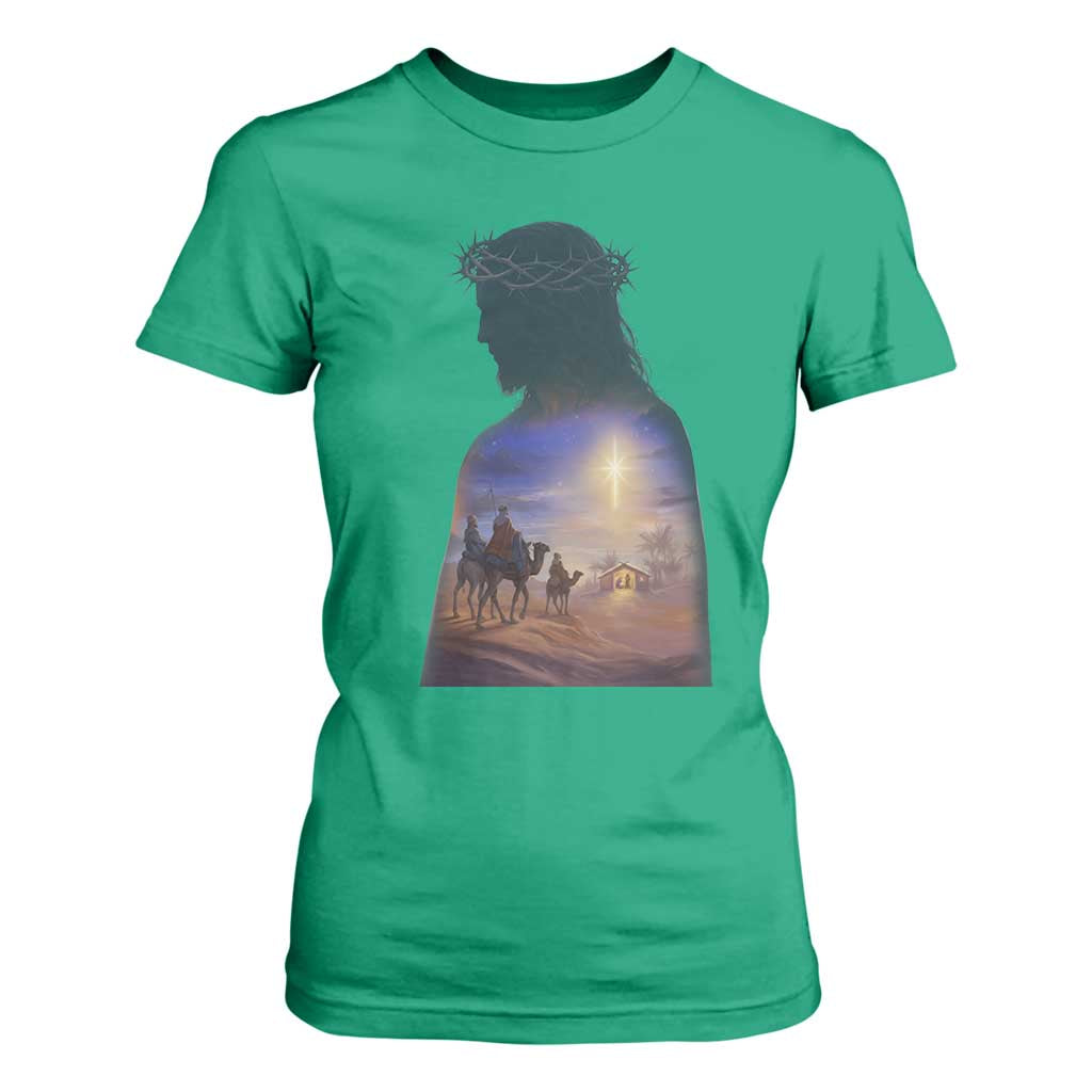 Three Wise Men Nativity Scene T Shirt For Women Christian Jesus Faith TS14 Irish Green Print Your Wear