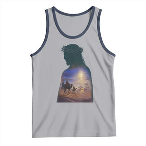 Three Wise Men Nativity Scene Tank Top Christian Jesus Faith TS14 Athletic Heather Navy Print Your Wear