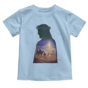 Three Wise Men Nativity Scene Toddler T Shirt Christian Jesus Faith TS14 Light Blue Print Your Wear