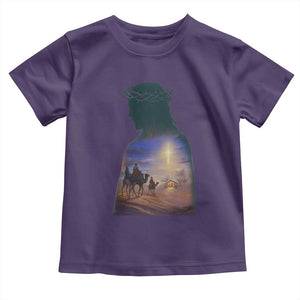 Three Wise Men Nativity Scene Toddler T Shirt Christian Jesus Faith TS14 Purple Print Your Wear