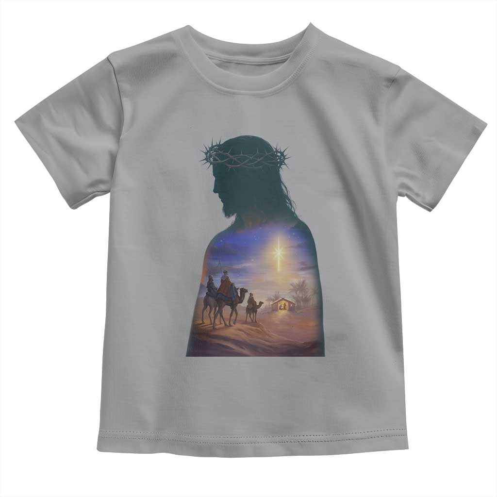 Three Wise Men Nativity Scene Toddler T Shirt Christian Jesus Faith TS14 Sport Gray Print Your Wear
