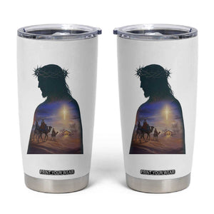 Three Wise Men Nativity Scene Tumbler Cup Christian Jesus Faith TS14 White Print Your Wear
