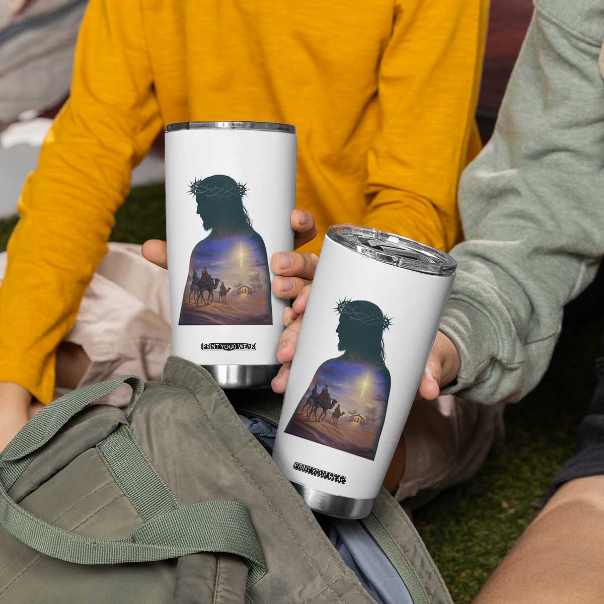 Three Wise Men Nativity Scene Tumbler Cup Christian Jesus Faith TS14 Print Your Wear