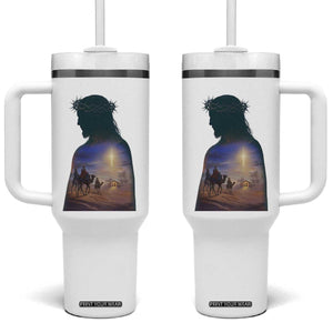 Three Wise Men Nativity Scene Tumbler With Handle Christian Jesus Faith TS14 One Size: 40 oz White Print Your Wear