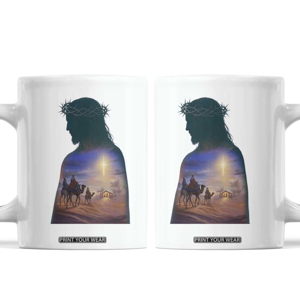 Three Wise Men Nativity Scene Coffee Mug Christian Jesus Faith TS14 White Print Your Wear