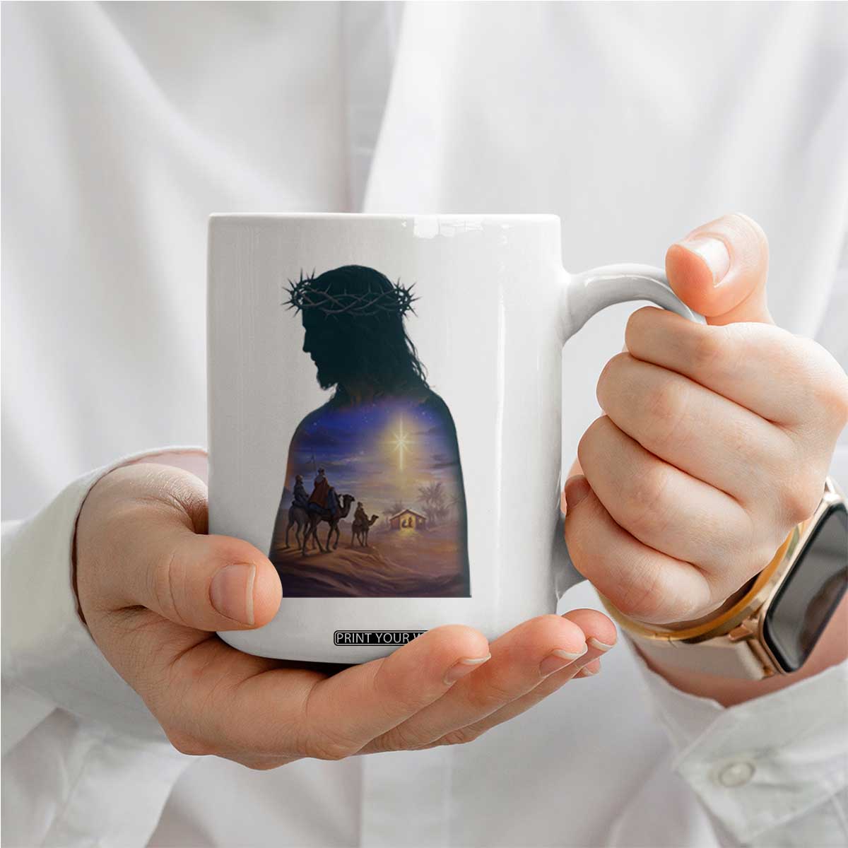 Three Wise Men Nativity Scene Coffee Mug Christian Jesus Faith TS14 Print Your Wear