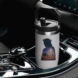 Three Wise Men Nativity Scene Flip Straw Tumbler Christian Jesus Faith TS14 Print Your Wear